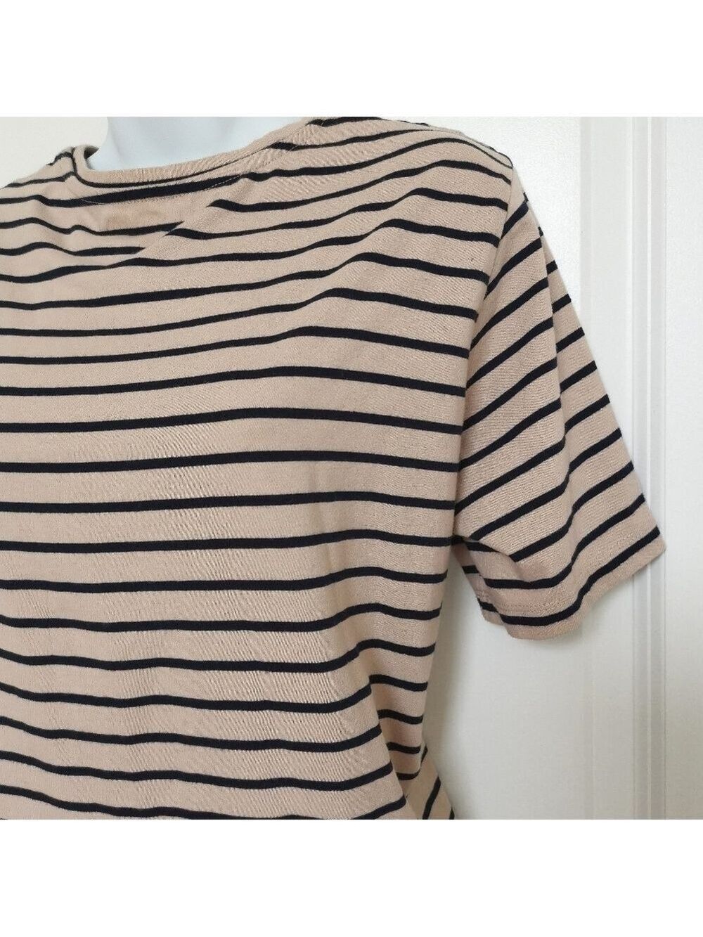 Carroll Reed Plus Size Top T-Shirt Navy Beige 1X - Picture 9 of 9